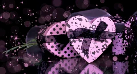 Gift boxes decor Stock Photos