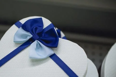 Gift boxes decorated with a bow Stock Photos