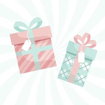 Gift Boxes Delight Stock Illustration
