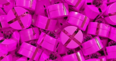 Gift boxes falling on green screen. Video stock 255527881