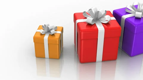 Gift Boxes Stock Footage 32637064