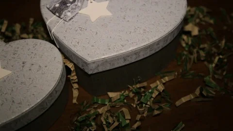 Gift boxes in the form of heart Stock Footage 82006894