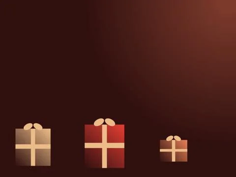 Gift Boxes on Gradient Background Stockillustratie