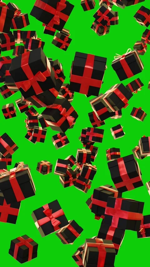 Gift boxes on green screen. Stock-Footage 255602724