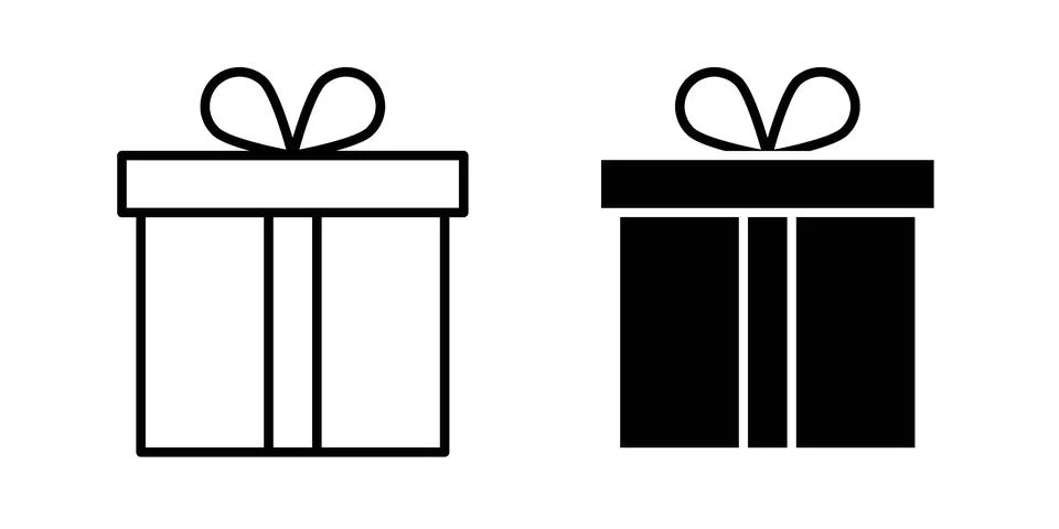 Gift boxes icon concept logo design collection Stock Illustration