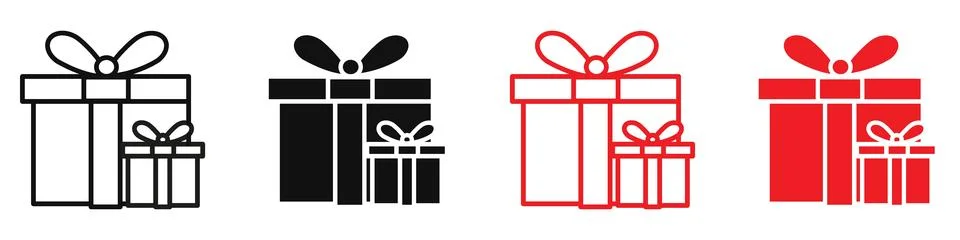 Gift boxes icon mark in filled style 스톡 일러스트