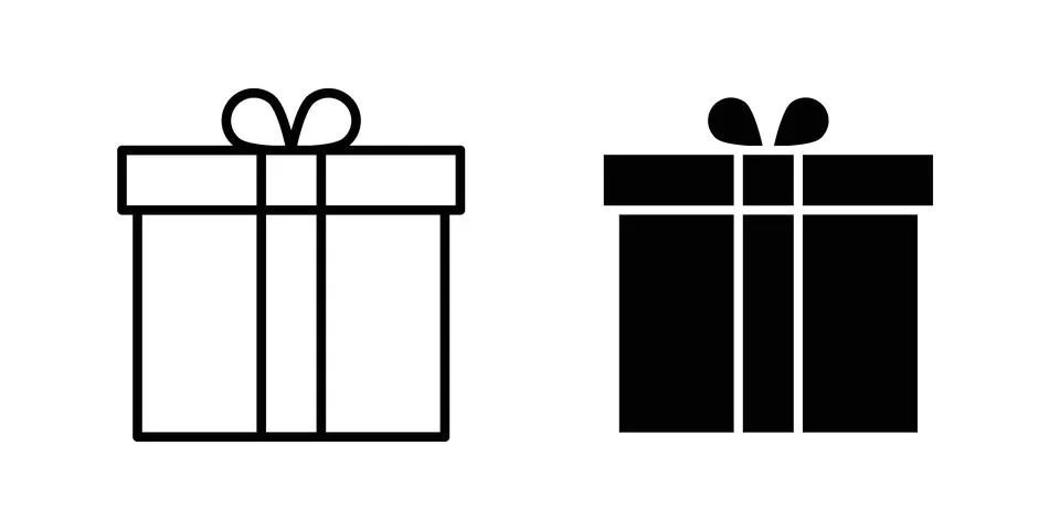 Gift boxes icon modern style vectors set Stock Illustration