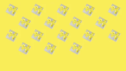 Gift boxes, Illuminating and Ultimate Gray Stock Footage 148824792