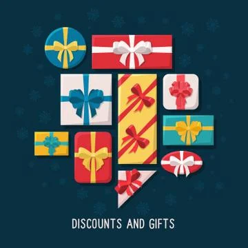 Gift boxes Stock Illustration