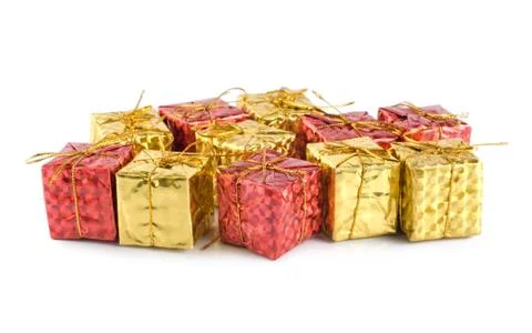 Gift boxes isolated Stock Photos