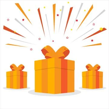 Gift boxes isolated vector illustration stock illustration Stock Illustration