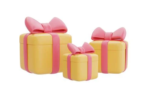 Gift boxes isolated on white background, Great discount and sale promotion co Stock Illustration