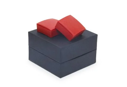 Gift boxes isolated on white background Stock Photos