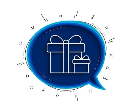 Gift boxes line icon. Present sign. Vector Stock Illustration