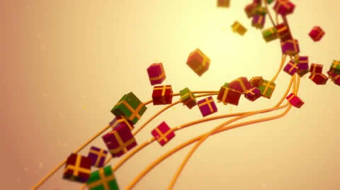 Gift Boxes Loop HD Stock Footage 23458329