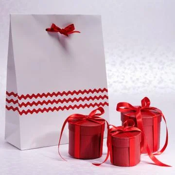 Gift boxes with nice package Stock Photos