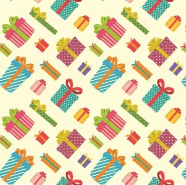 Gift boxes pattern Ilustración de archivo