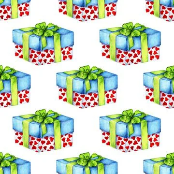 Gift boxes pattern 스톡 일러스트