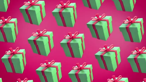 Gift Boxes Pattern rotating. Stock Footage 287658604