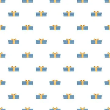 Gift boxes pattern on white background Stock Illustration