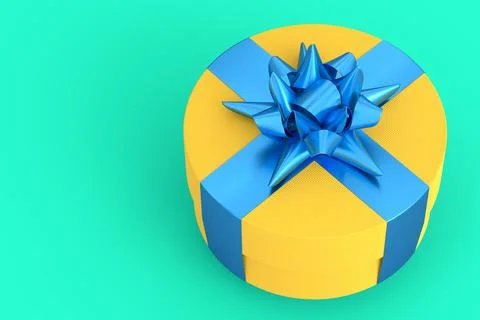 Gift boxes with ribbon and bow isolated on green background. greeting design 스톡 일러스트