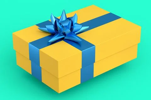 Gift boxes with ribbon and bow isolated on green background. greeting design 스톡 일러스트