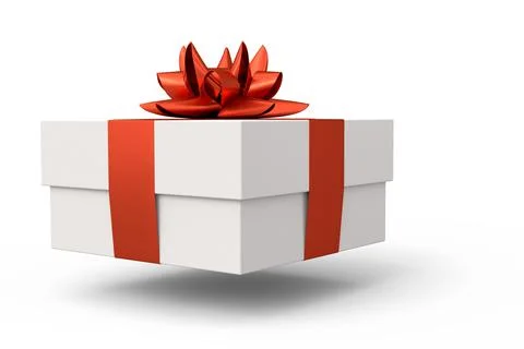 Gift boxes with ribbon and bow isolated on white background. greeting design Stock Illustration