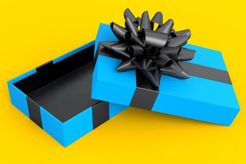 Gift boxes with ribbon and bow isolated on yellow background. greeting design Stock Illustration