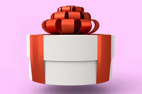 Gift boxes with ribbon and bow isolated on pink background. greeting design 스톡 일러스트