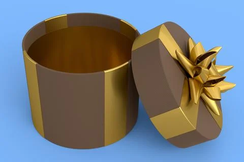 Gift boxes with ribbon and bow isolated on blue background. greeting design イラスト素材