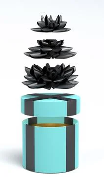 Gift boxes with ribbon and bow for Merry Christmas flying and falling on whit Stock Illustration