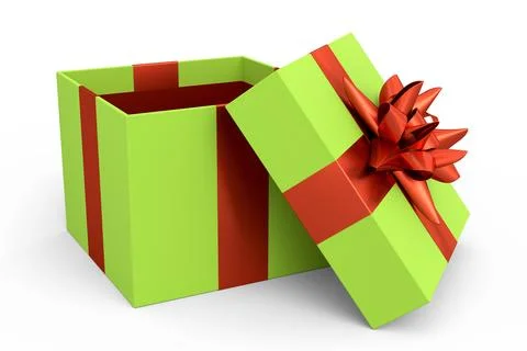 Gift boxes with ribbon and bow isolated on white background. greeting design Stock Illustration