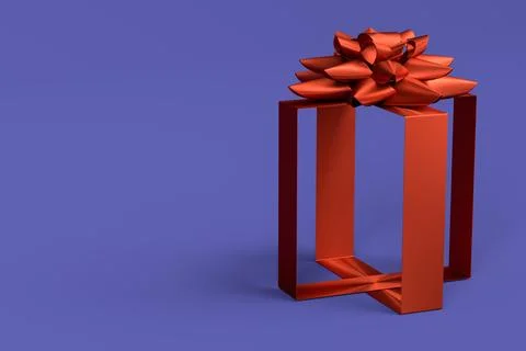 Gift boxes with ribbon and bow for Merry Christmas flying and falling on viol イラスト素材