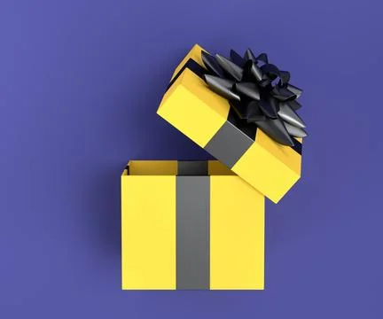 Gift boxes with ribbon and bow for Merry Christmas flying and falling on viol Stock Illustration