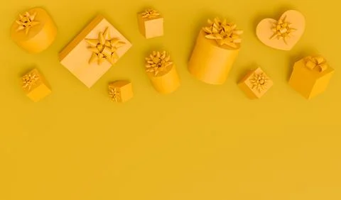 Gift boxes with ribbon and bow for Christmas flying and falling on monochrome Stock Illustration