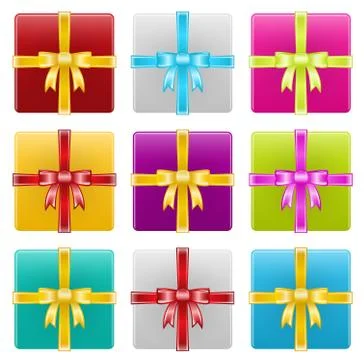 Gift Boxes, Ribbon, Celebration Illustrazione stock