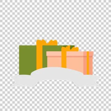 Gift boxes with ribbons icon. Flat illustration of gift boxes with ribbon icon Stock Illustration
