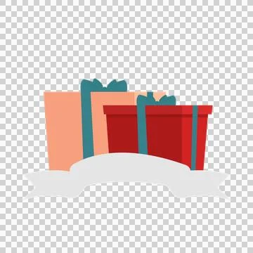 Gift boxes with ribbons icon. Flat illustration of gift boxes with ribbon icon Stock Illustration
