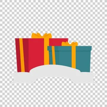 Gift boxes with ribbons icon. Flat illustration of gift boxes with ribbon icon Stock Illustration