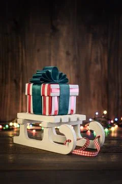 Gift boxes with ribbons Stock Photos