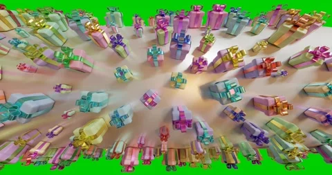 Gift boxes rotate on a cylinder. Planet of sales and purchases Stock Footage 230622980