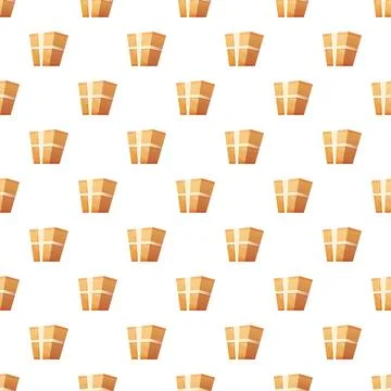 Gift boxes seamless pattern for celebration and surprise Stockillustratie
