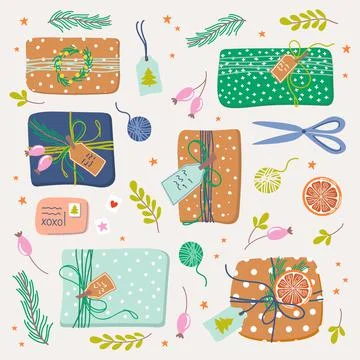 Gift boxes set Stock Illustration