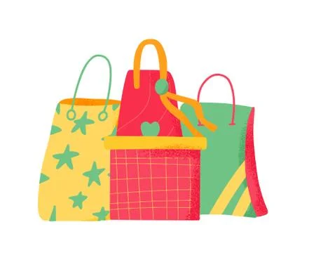 Gift boxes set isolated on white background. Giftware collection. Holiday pre Stock Illustration