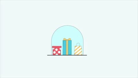 Gift Boxes Shopping Animation Stock Footage 281556246
