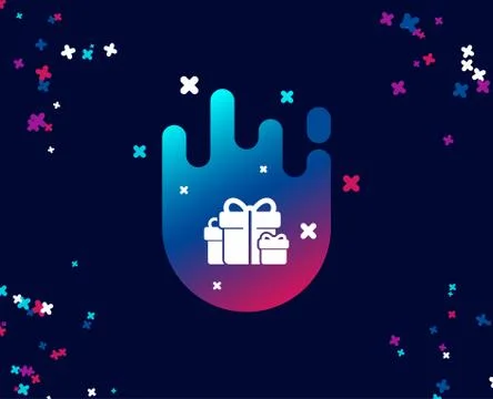 Gift boxes simple icon. Present sign. Stock Illustration