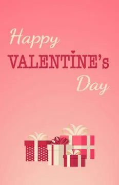 Gift boxes for st Valentine's Day. Stockillustratie