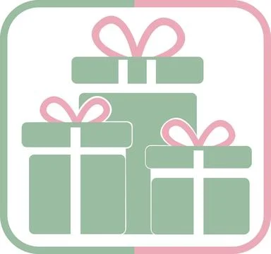Gift Boxes Stack Graphic Icon Stock Illustration