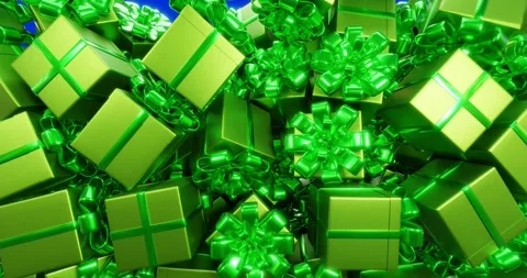 Gift boxes transition Video stock 295325179