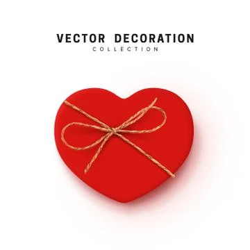 Gift Boxes Vector. Festive Realistic Objects. Red Gift Box tied ribbon bow fr Stock Illustration